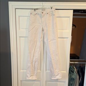Abercrombie & Fitch White Straight-Leg Jeans